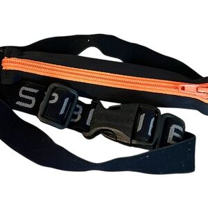 Black and Orange SPIBELT Waist Belt with Zipper